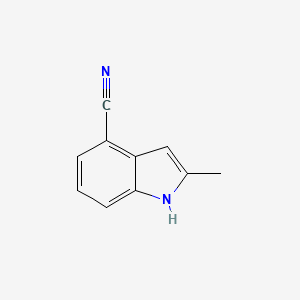 2-Methyl-1H-indole-4-carbonitrile chemical structure (CAS 1360883-22-2)