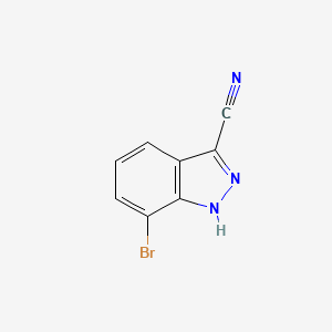 7-Bromo-1H-indazole-3-carbonitrile chemical structure (CAS 1360941-93-0)