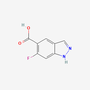 6-Fluoro-1H-indazole-5-carboxylic acid chemical structure (CAS 1360943-00-5)