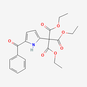 Triethyl (5-benzoyl-1H-pyrrol-2-yl)methanetricarboxylate chemical structure (CAS 136116-84-2)