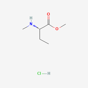 Methyl (S)-2-(methylamino)butanoate hydrochloride chemical structure (CAS 136120-69-9)