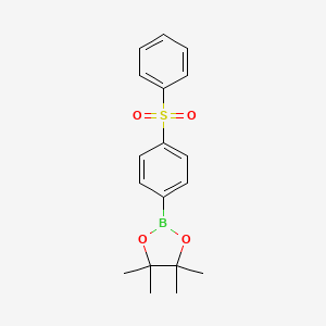 4,4,5,5-Tetramethyl-2-(4-(phenylsulfonyl)phenyl)-1,3,2-dioxaborolane chemical structure (CAS 1361215-96-4)