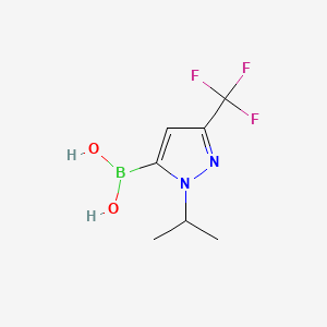 (1-Isopropyl-3-(trifluoromethyl)-1H-pyrazol-5-yl)boronic acid chemical structure (CAS 1361380-69-9)