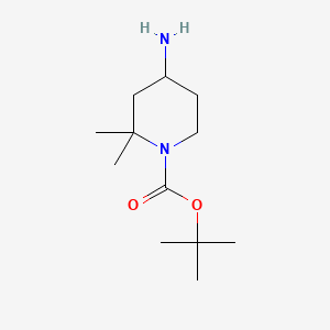 tert-Butyl 4-amino-2,2-dimethylpiperidine-1-carboxylate chemical structure (CAS 1361396-89-5)