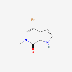 4-Bromo-6-methyl-1,6-dihydro-7H-pyrrolo[2,3-c]pyridin-7-one chemical structure (CAS 1361481-63-1)