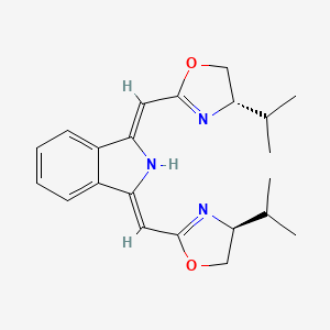 (1Z,3Z)-1,3-Bis(((S)-4-isopropyl-4,5-dihydrooxazol-2-yl)methylene)isoindoline chemical structure (CAS 1361563-40-7)