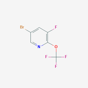 5-Bromo-3-fluoro-2-(trifluoromethoxy)pyridine chemical structure (CAS 1361893-62-0)