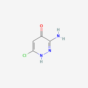 3-Amino-6-chloropyridazin-4-ol chemical structure (CAS 1361947-75-2)