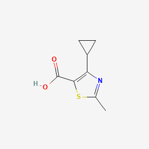 4-Cyclopropyl-2-methylthiazole-5-carboxylic acid chemical structure (CAS 136204-46-1)