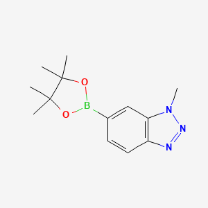 1-Methyl-6-(4,4,5,5-tetramethyl-1,3,2-dioxaborolan-2-yl)-1H-benzo[d][1,2,3]triazole chemical structure (CAS 1362243-56-8)