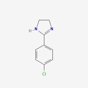 2-(4-Chlorophenyl)-4,5-dihydro-1H-imidazole chemical structure (CAS 13623-52-4)