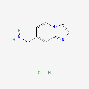 Imidazo[1,2-a]pyridin-7-ylmethanamine hydrochloride chemical structure (CAS 1363160-16-0)