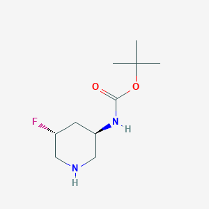 tert-Butyl ((3R,5R)-5-fluoropiperidin-3-yl)carbamate chemical structure (CAS 1363378-07-7)
