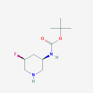 tert-Butyl ((3R,5S)-5-fluoropiperidin-3-yl)carbamate chemical structure (CAS 1363378-08-8)