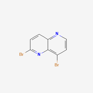 2,8-Dibromo-1,5-naphthyridine chemical structure (CAS 1363380-58-8)