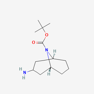 (3-exo)-tert-Butyl 3-amino-9-azabicyclo[3.3.1]nonane-9-carboxylate chemical structure (CAS 1363380-67-9)