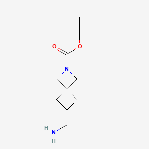 tert-Butyl 6-(aminomethyl)-2-azaspiro[3.3]heptane-2-carboxylate chemical structure (CAS 1363380-79-3)