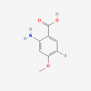 2-Amino-5-fluoro-4-methoxybenzoic acid chemical structure (CAS 1363380-91-9)