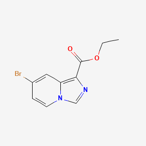 Ethyl 7-bromoimidazo[1,5-a]pyridine-1-carboxylate chemical structure (CAS 1363381-07-0)