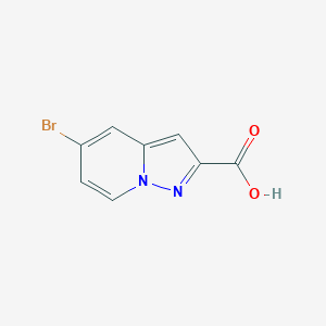 5-Bromopyrazolo[1,5-a]pyridine-2-carboxylic acid chemical structure (CAS 1363381-10-5)