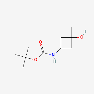 cis-tert-Butyl 3-hydroxy-3-methylcyclobutylcarbamate chemical structure (CAS 1363381-12-7)