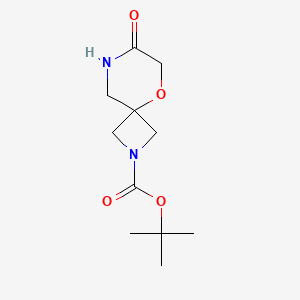 2-Boc-5-oxa-2,8-diaza-spiro[3.5]nonan-7-one chemical structure (CAS 1363381-20-7)