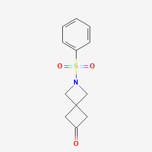 2-(Phenylsulfonyl)-6-oxo-2-azaspiro[3.3]heptane chemical structure (CAS 1363381-24-1)