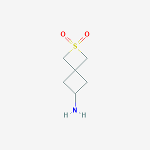 6-Amino-2-thiaspiro[3.3]heptane 2,2-dioxide chemical structure (CAS 1363381-29-6)