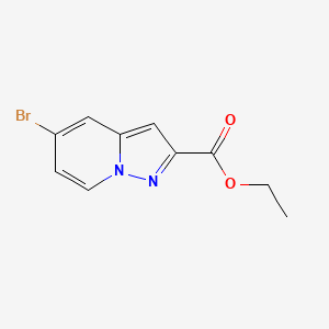 Ethyl 5-bromopyrazolo[1,5-a]pyridine-2-carboxylate chemical structure (CAS 1363381-49-0)