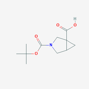 cis-3-(tert-Butoxycarbonyl)-3-azabicyclo[3.1.0]hexane-1-carboxylic acid chemical structure (CAS 1363381-55-8)