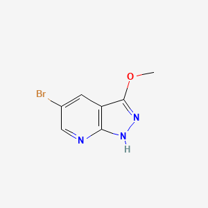 5-Bromo-3-methoxy-1H-pyrazolo[3,4-b]pyridine chemical structure (CAS 1363381-82-1)