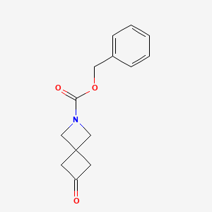 Benzyl 6-oxo-2-azaspiro[3.3]heptane-2-carboxylate chemical structure (CAS 1363381-91-2)