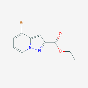 Ethyl 4-bromopyrazolo[1,5-a]pyridine-2-carboxylate chemical structure (CAS 1363381-99-0)