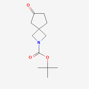 tert-Butyl 6-oxo-2-azaspiro[3.4]octane-2-carboxylate chemical structure (CAS 1363382-39-1)