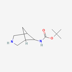 tert-Butyl 3-azabicyclo[3.1.1]heptan-6-ylcarbamate chemical structure (CAS 1363382-46-0)
