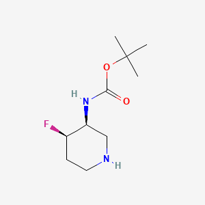 tert-Butyl ((3S,4R)-rel-4-fluoropiperidin-3-yl)carbamate chemical structure (CAS 1363382-99-3)
