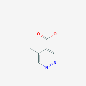 Methyl 5-methylpyridazine-4-carboxylate chemical structure (CAS 1363383-02-1)