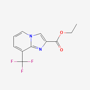 Ethyl 8-(trifluoromethyl)imidazo[1,2-a]pyridine-2-carboxylate chemical structure (CAS 1363404-84-5)