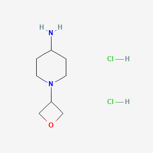 1-(Oxetan-3-yl)piperidin-4-amine dihydrochloride chemical structure (CAS 1363405-09-7)