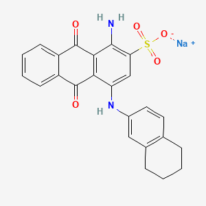 Sodium 1-amino-9,10-dioxo-4-((5,6,7,8-tetrahydronaphthalen-2-yl)amino)-9,10-dihydroanthracene-2-sulfonate chemical structure (CAS 1363419-31-1)
