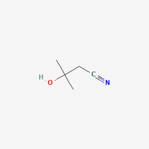 3-Hydroxy-3-methylbutanenitrile chemical structure (CAS 13635-04-6)