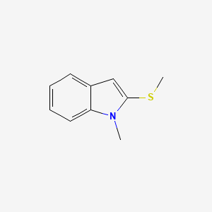 1-Methyl-2-(methylthio)-1H-indole chemical structure (CAS 13637-44-0)
