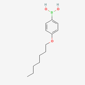4-Heptyloxyphenylboronic acid chemical structure (CAS 136370-19-9)