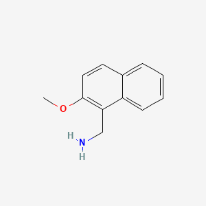 (2-Methoxynaphthalen-1-yl)methanamine chemical structure (CAS 136402-93-2)