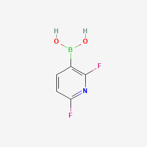 2,6-Difluoropyridine-3-boronic acid chemical structure (CAS 136466-94-9)