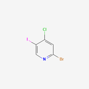 2-Bromo-4-chloro-5-iodopyridine chemical structure (CAS 1364663-37-5)
