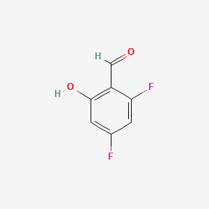 2,4-Difluoro-6-hydroxybenzaldehyde chemical structure (CAS 136516-64-8)