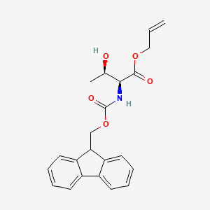 (2S,3R)-Allyl 2-((((9H-fluoren-9-yl)methoxy)carbonyl)amino)-3-hydroxybutanoate chemical structure (CAS 136523-92-7)
