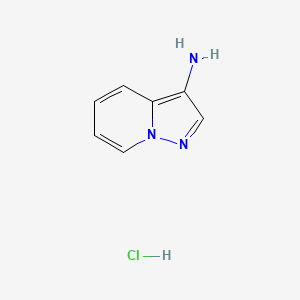 Pyrazolo[1,5-a]pyridin-3-amine hydrochloride chemical structure (CAS 136548-72-6)