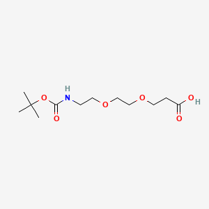 N-Boc-3-[2-(2-aminoethoxy)ethoxy]propionic Acid chemical structure (CAS 1365655-91-9)